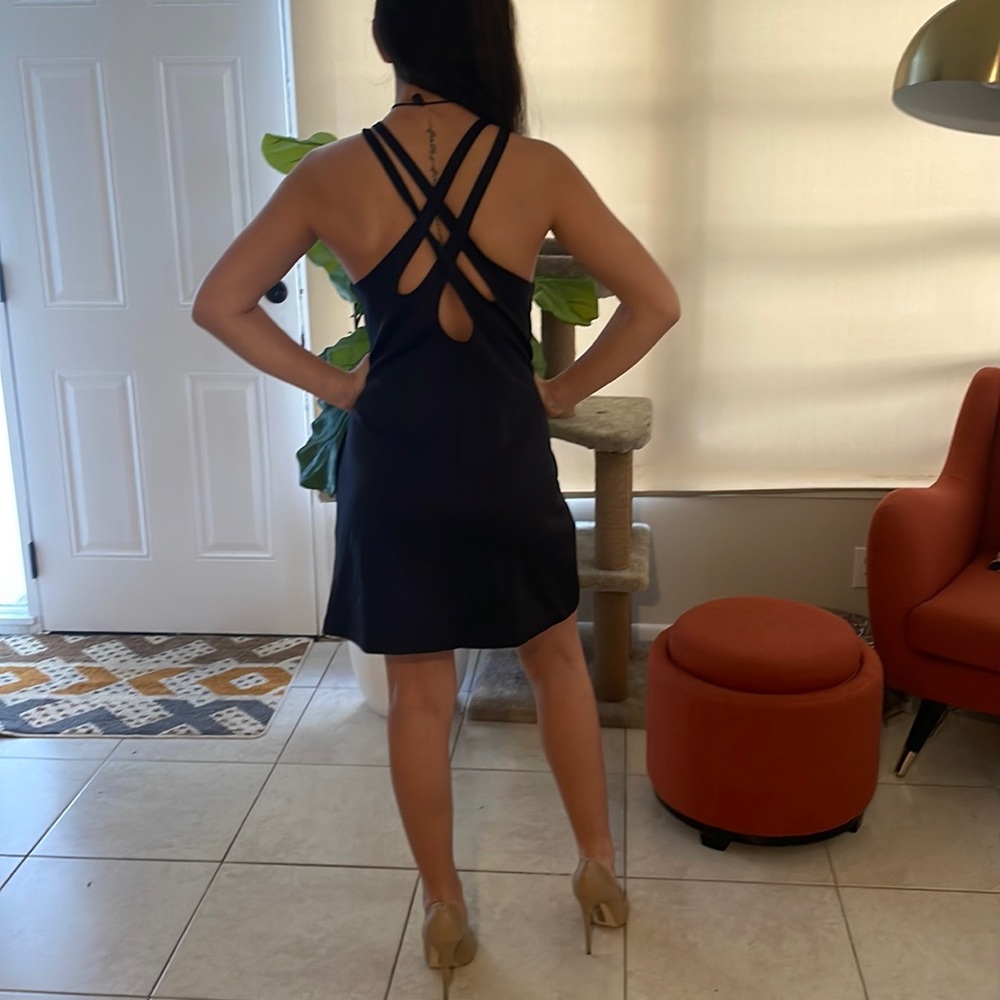Carbon 38 black dress with pockets